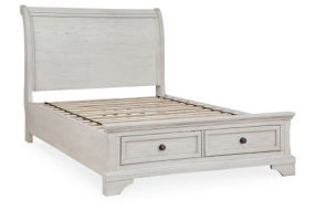 Signature Design by Ashley Robbinsdale Full Sleigh Storage Bed-Antique White