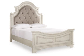Signature Design by Ashley Realyn Queen Upholstered Panel Bed and Chest