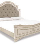 Signature Design by Ashley Realyn King Upholstered Panel Bed-Chipped White