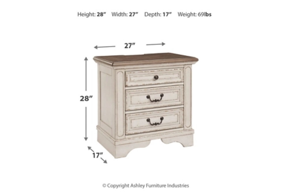 Signature Design by Ashley Realyn Full Panel Bed, Dresser, Mirror and Nightsta