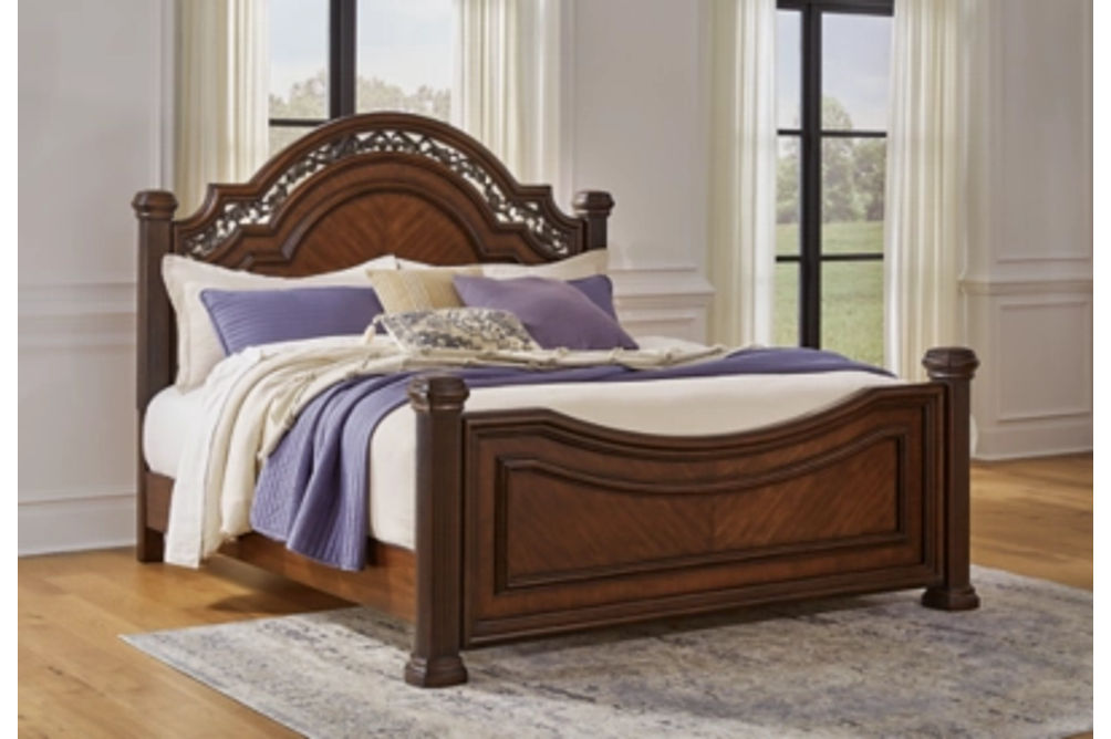 Signature Design by Ashley Lavinton Queen Poster Bed-Brown