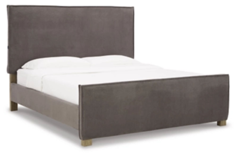 Millennium by Ashley Krystanza Queen Upholstered Panel Bed-Weathered Gray