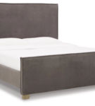 Millennium by Ashley Krystanza Queen Upholstered Panel Bed-Weathered Gray