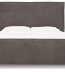 Millennium by Ashley Krystanza King Upholstered Panel Bed-Weathered Gray