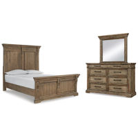 Signature Design by Ashley Markenburg Queen Panel Bed with Mirrored Dresser