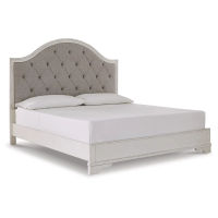 Signature Design by Ashley Brollyn King Upholstered Panel Bed-Two-tone