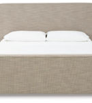 Signature Design by Ashley Dakmore King Upholstered Bed, Dresser and Mirror