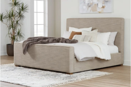 Signature Design by Ashley Dakmore King Upholstered Bed-Brown