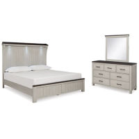 Signature Design by Ashley Darborn King Panel Bed, Dresser and Mirror