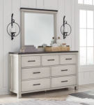 Signature Design by Ashley Darborn California King Panel Bed, Dresser and Mirr