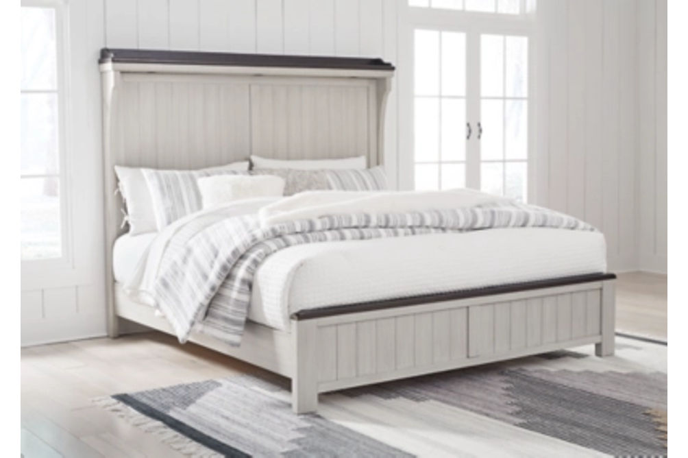 Signature Design by Ashley Darborn King Panel Bed-Gray/Brown