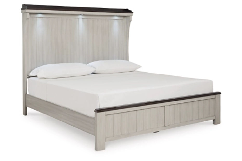 Signature Design by Ashley Darborn King Panel Bed-Gray/Brown