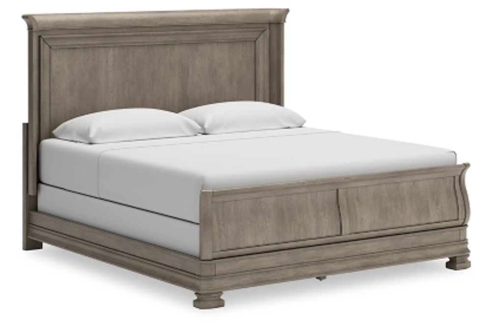 Signature Design by Ashley Lexorne California King Sleigh Bed-Gray