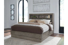 Signature Design by Ashley Anibecca Queen Bookcase Bed-Weathered Gray