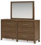 Signature Design by Ashley Cabalynn Queen Upholstered Bed, Dresser and Mirror