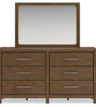 Signature Design by Ashley Cabalynn Queen Upholstered Bed, Dresser and Mirror