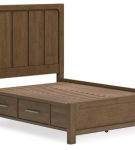 Signature Design by Ashley Cabalynn Queen Panel Bed with Storage-Light Brown