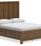 Signature Design by Ashley Cabalynn Queen Panel Bed with Storage-Light Brown