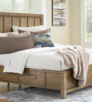 Signature Design by Ashley Cabalynn Queen Panel Bed with Storage-Light Brown