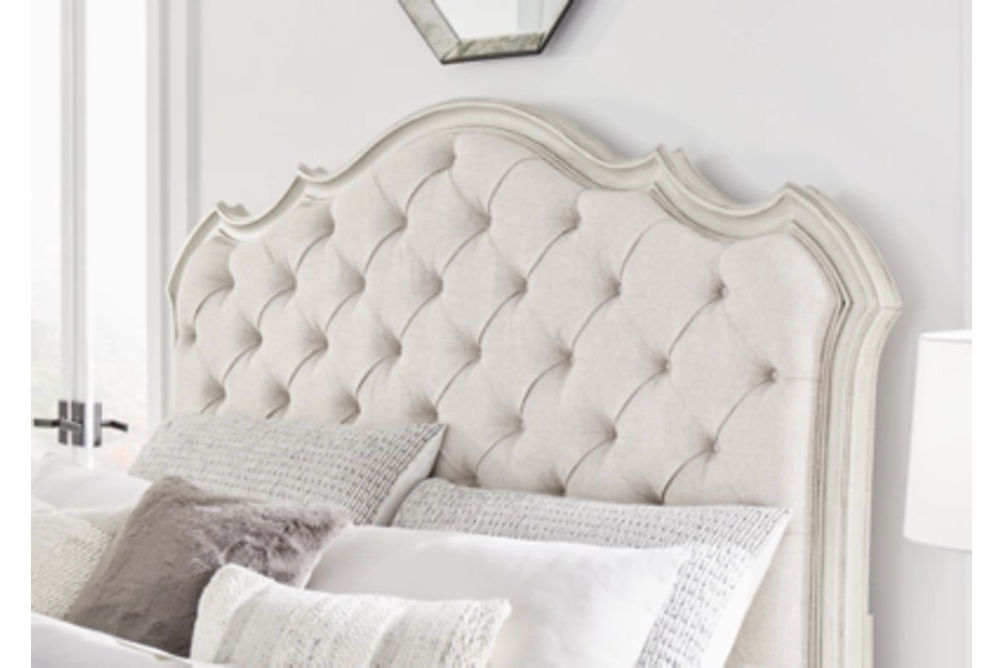 Signature Design by Ashley Arlendyne King Upholstered Bed-Antique White