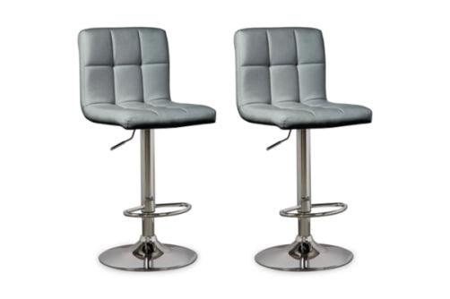 Signature Design by Ashley Bellatier Bar Height Bar Stool (Set of 2)-Gray