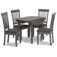 Signature Design by Ashley Shullden Dining Table and 4 Chairs-Gray