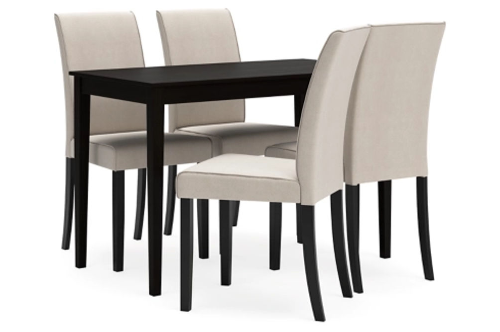 Signature Design by Ashley Kimonte Dining Table and 4 Chairs-Multi