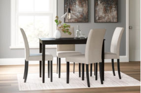 Signature Design by Ashley Kimonte Dining Table and 4 Chairs-Multi