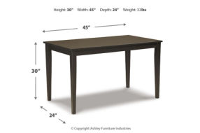 Signature Design by Ashley Kimonte Dining Table and 4 Chairs-Multi