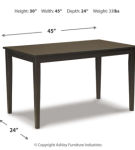 Signature Design by Ashley Kimonte Dining Table and 4 Chairs-Multi