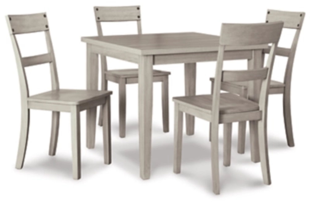 Signature Design by Ashley Loratti Dining Table and Chairs (Set of 5)-Gray