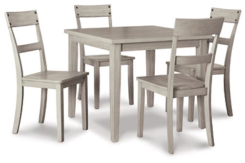Signature Design by Ashley Loratti Dining Table and Chairs (Set of 5)-Gray
