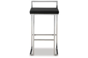 Signature Design by Ashley Madanere Bar Height Bar Stool (Set of 2)-Black/Chro