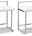 Signature Design by Ashley Madanere Counter Height Bar Stool (Set of 2)-White/