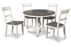 Signature Design by Ashley Nelling Dining Table and 4 Chairs-Two-tone