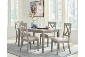 Signature Design by Ashley Parellen Dining Table and 4 Chairs-Gray