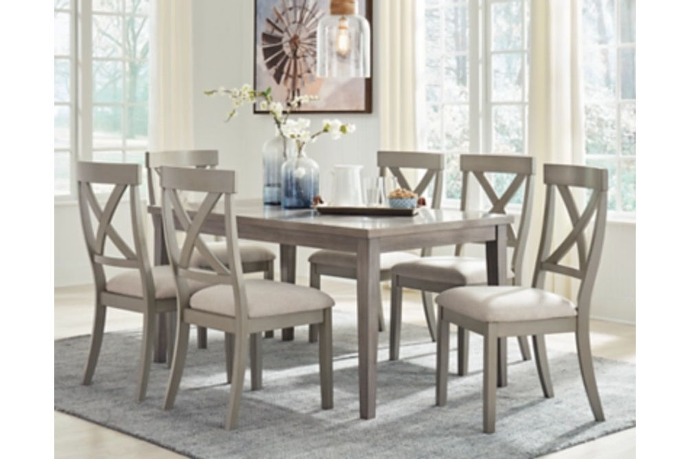 Signature Design by Ashley Parellen Dining Table and 6 Chairs-Gray