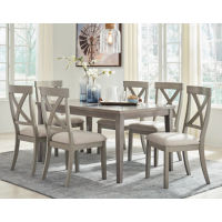 Signature Design by Ashley Parellen Dining Table and 6 Chairs-Gray