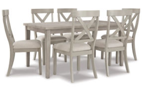 Signature Design by Ashley Parellen Dining Table and 6 Chairs-Gray