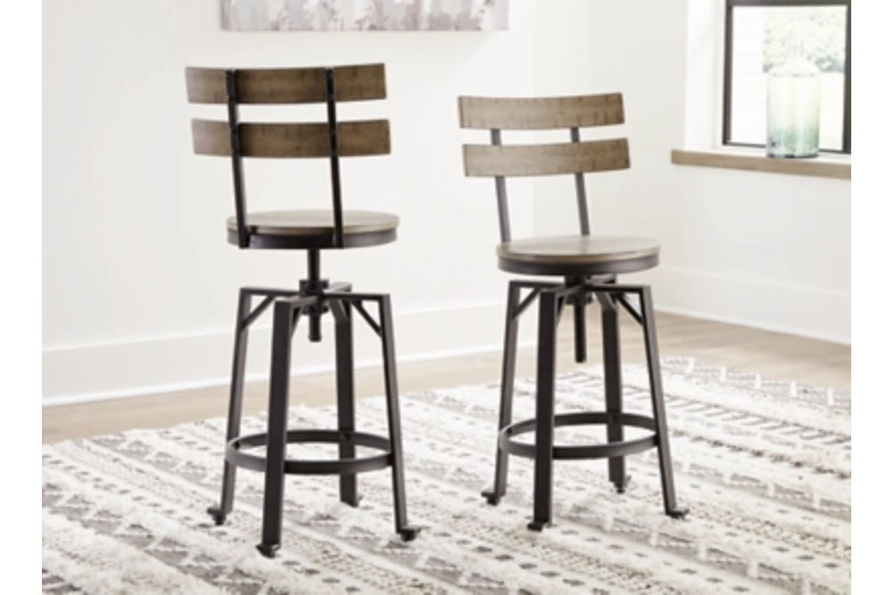 Signature Design by Ashley Lesterton Counter Height Bar Stool (Set of 2)-Light