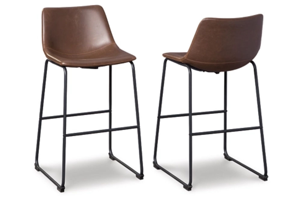 Signature Design by Ashley Centiar Pub Height Bar Stool (Set of 2)-Brown