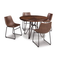 Signature Design by Ashley Centiar Dining Table and 4 Chairs-Two-tone Brown