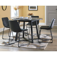 Signature Design by Ashley Centiar Dining Table and 4 Chairs-Black