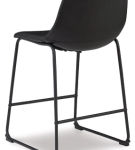 Signature Design by Ashley Centiar Counter Height Bar Stool (Set of 2)-Black