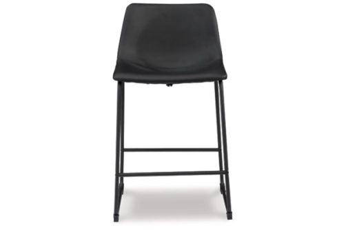 Signature Design by Ashley Centiar Counter Height Bar Stool (Set of 2)-Black