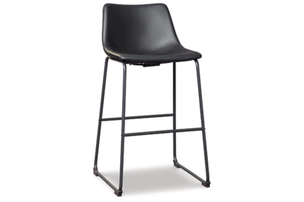 Signature Design by Ashley Centiar Pub Height Bar Stool (Set of 2)-Black