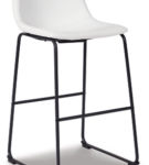 Signature Design by Ashley Centiar Pub Height Bar Stool (Set of 2)-White