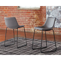 Signature Design by Ashley Centiar Counter Height Bar Stool (Set of 2)-Gray