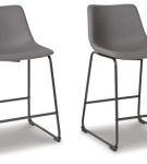 Signature Design by Ashley Centiar Counter Height Bar Stool (Set of 2)-Gray