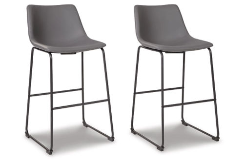 Signature Design by Ashley Centiar Pub Height Bar Stool (Set of 2)-Gray